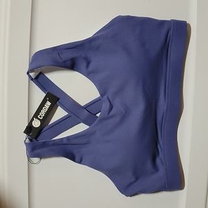 CORDAW CROSS BACK SPORTS BRA SZ. S